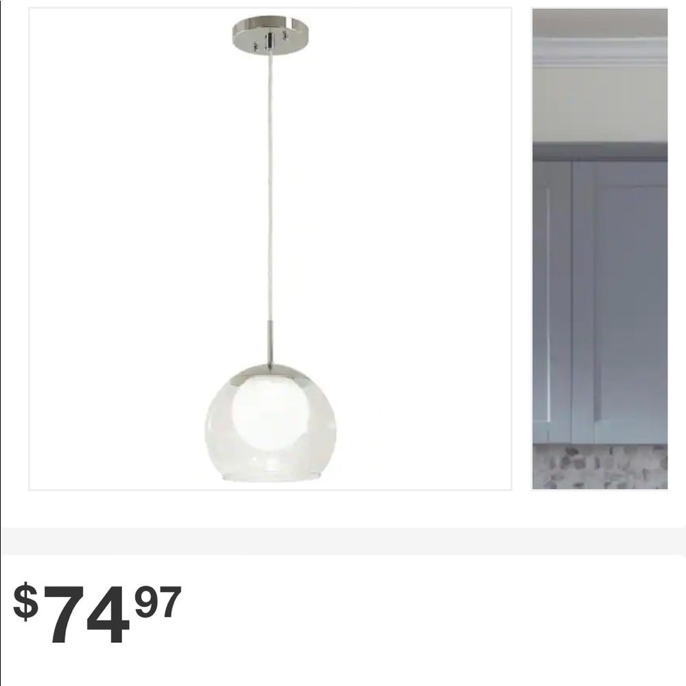 Brand new in box Melinda 40-Watt Equivalence Chrome Integrated LED Mini Pendant - Picture 6 of 6